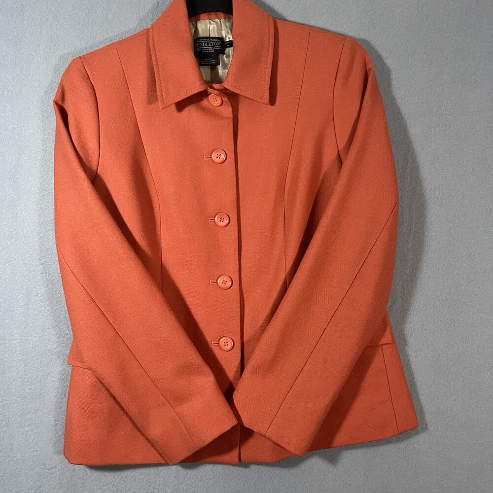 Pendleton 100% Virgin Wool Lined Jacket Blazer Co… - image 3